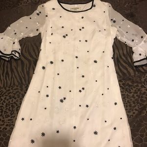 Valentino Roma dress with see-through sleeves